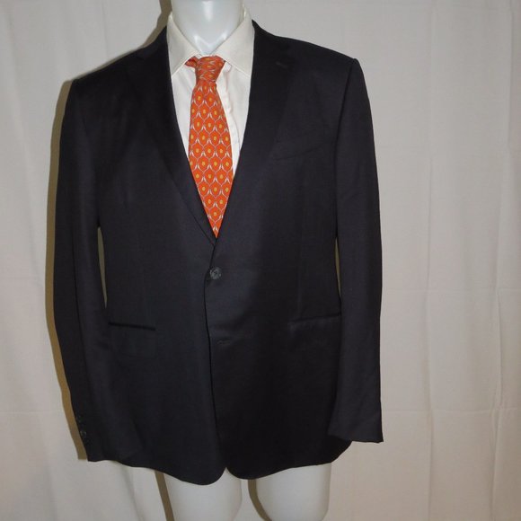 Ermenegildo Zegna Micronsphere Solid Navy Recent Two Button Sport Coat 48R - Picture 2 of 11